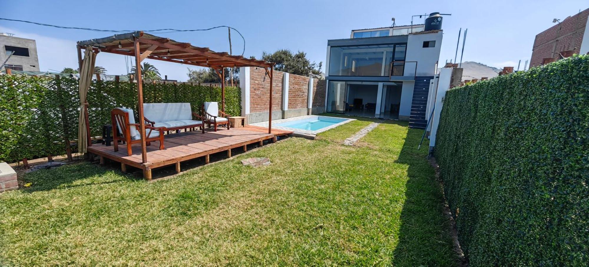 Casa De Playa Con Piscina Villa Анкон Екстериор снимка