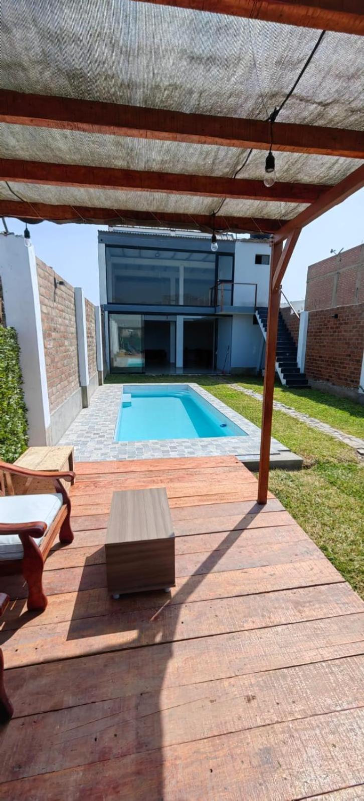 Casa De Playa Con Piscina Villa Анкон Екстериор снимка