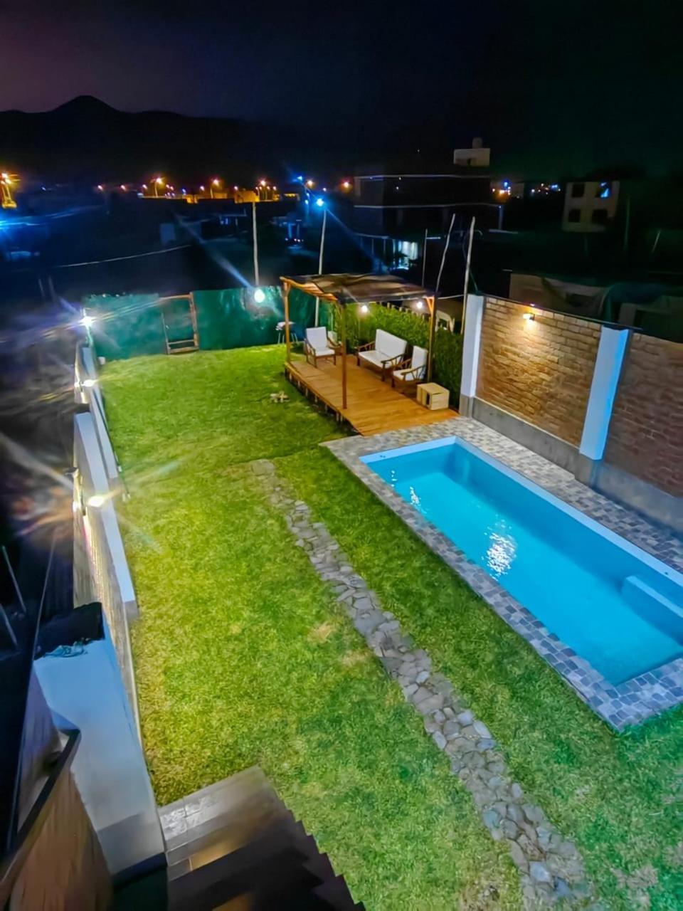 Casa De Playa Con Piscina Villa Анкон Екстериор снимка